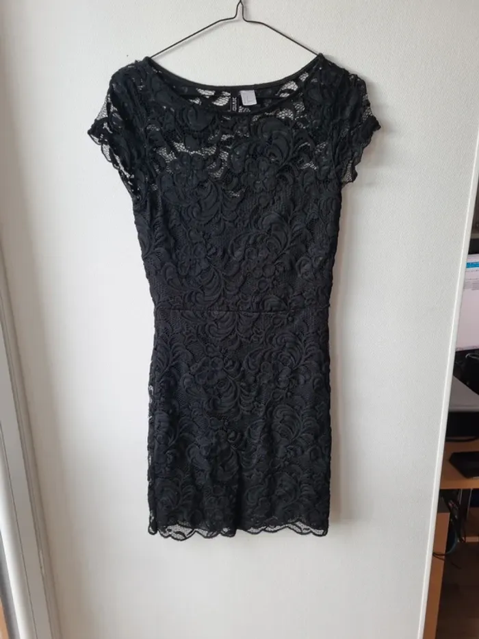 robe manches courtes dentelle h&m