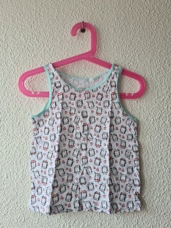 débardeur blanc chat Primark