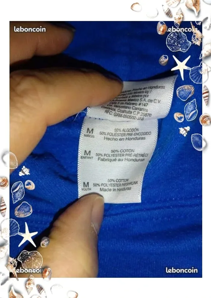 Sweat capuche bleu capuche 8 10 - photo numéro 2