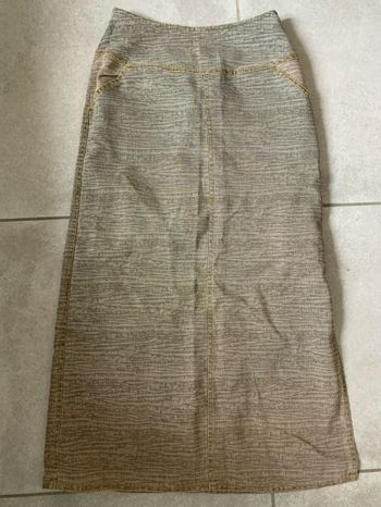 Jupe kaki fendue taille 36