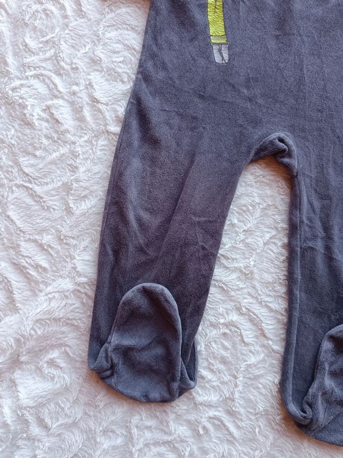 Pyjama grenouillère velours Garçon 24 mois Little gentleman bretelles Gémo - photo numéro 5