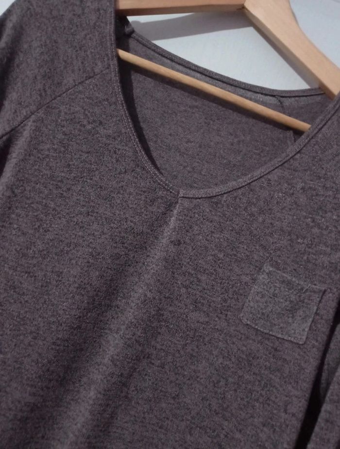 Pull marron gris chiné 36/38 - photo numéro 3