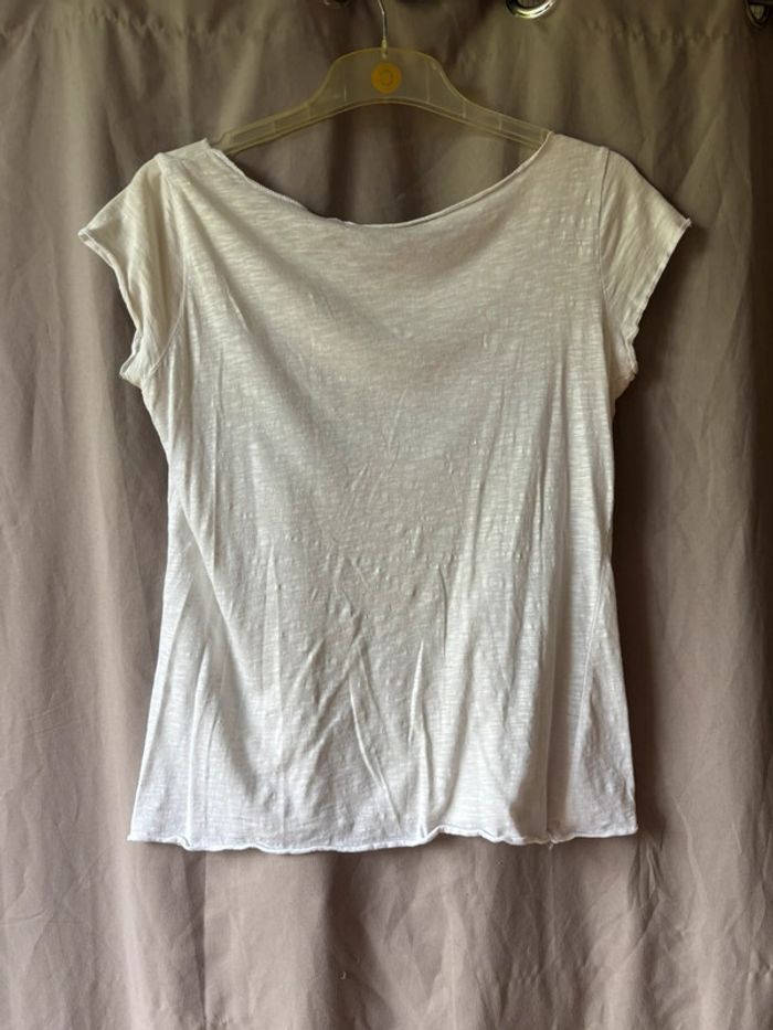 Tee shirt manche courte blanc - photo numéro 7
