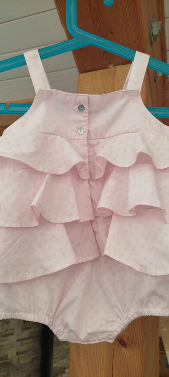 Robe grenouillère fille 12 mois grain de blé a pressions - photo numéro 2