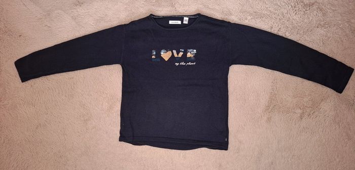 Pull bleu marine okaidi 10 ans love