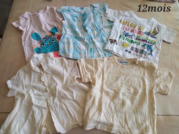 Lot t-shirt 12mois