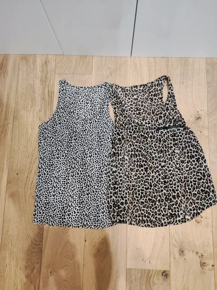 Lot 2 tops motifs léopard - 36 - très bon état - photo numéro 12