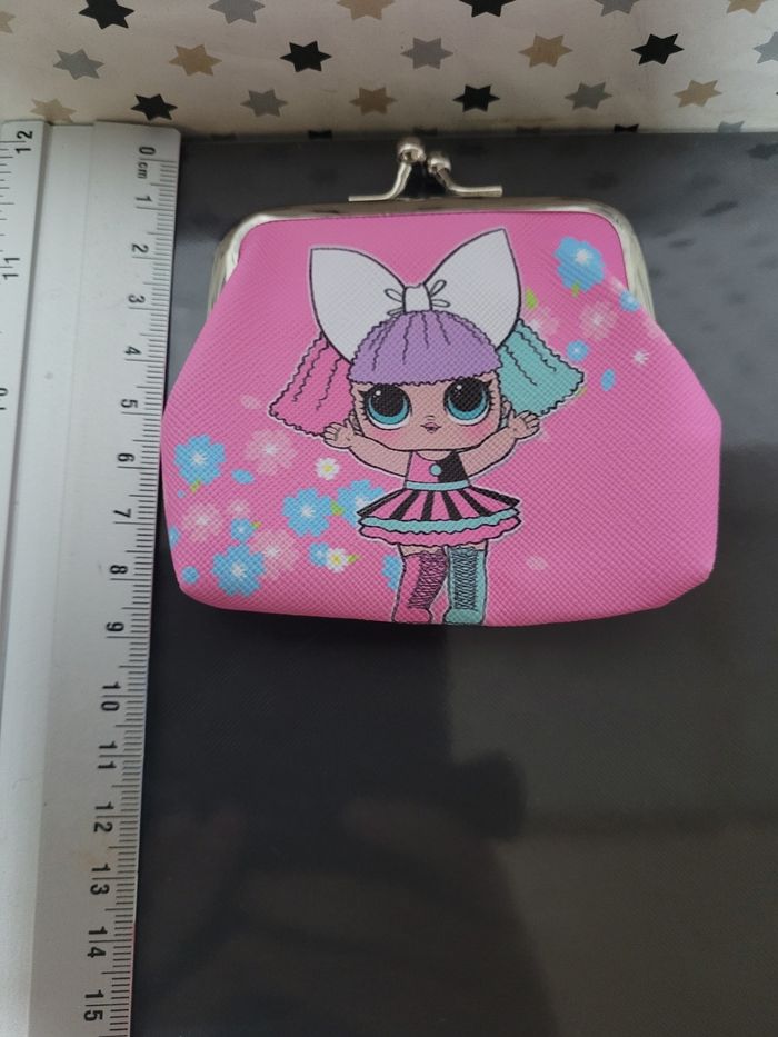 Porte monnaie rose pour enfant image poupée lol - photo numéro 5