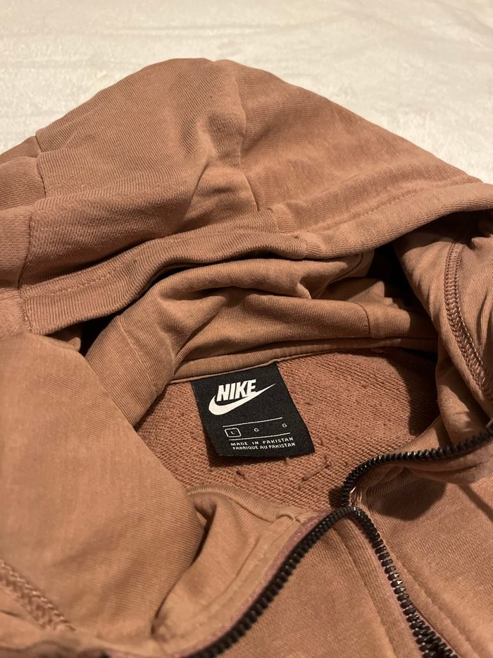 Sweat zip marron Nike - taille L - photo numéro 7