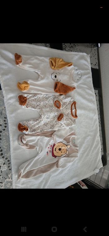 3 pyjamas winnie l'ourson