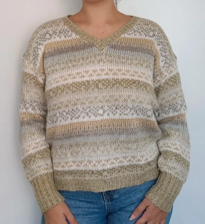 Pull en maille avec motifs - photo numéro 2