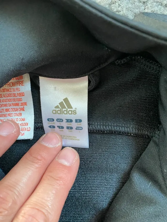 Ensemble Adidas noir & jaune Taille 14 ans (convient XS) Authentique - photo numéro 5