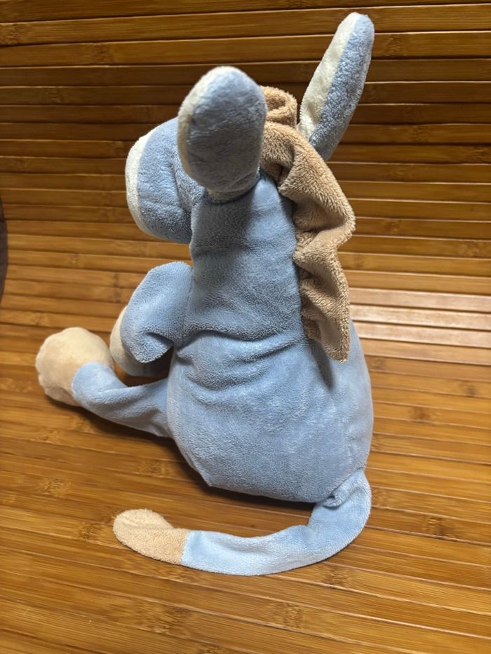 Doudou ane paco bleu blanc marron 38 cm noukie’s - photo numéro 3