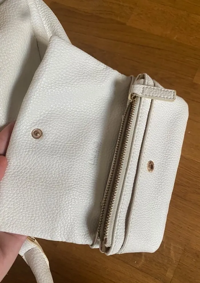 sac liu jo sac a main de couleur blanc ete avec son porte monnaie - photo numéro 2