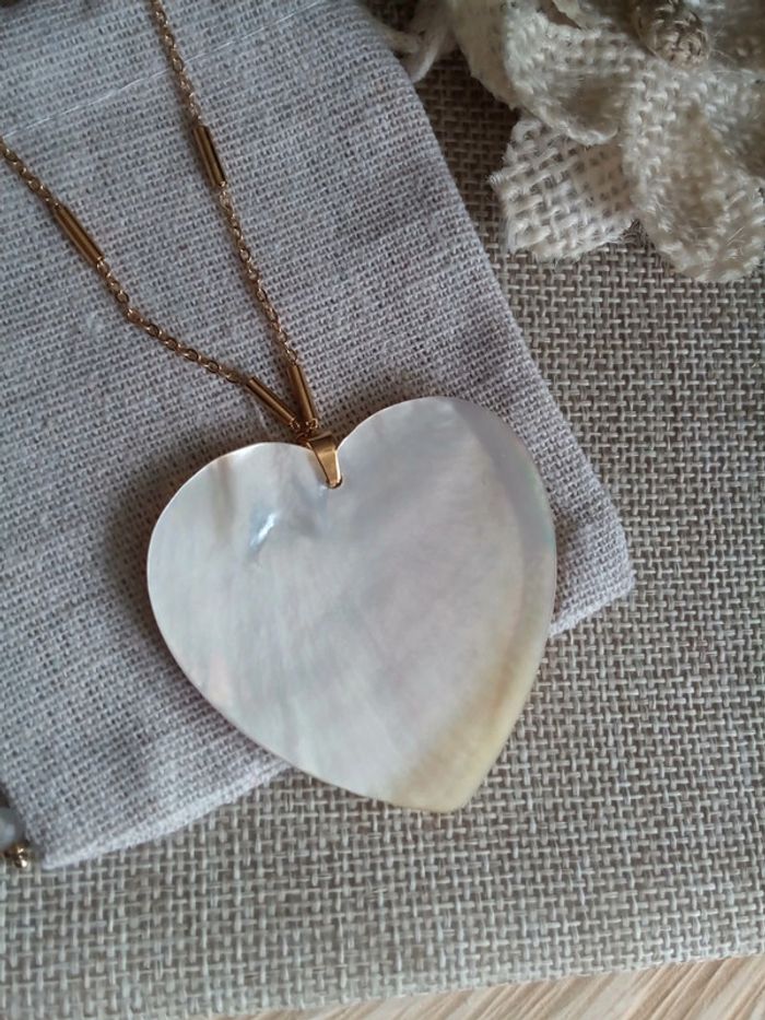 Collier cœur n'acre naturelle - photo numéro 5