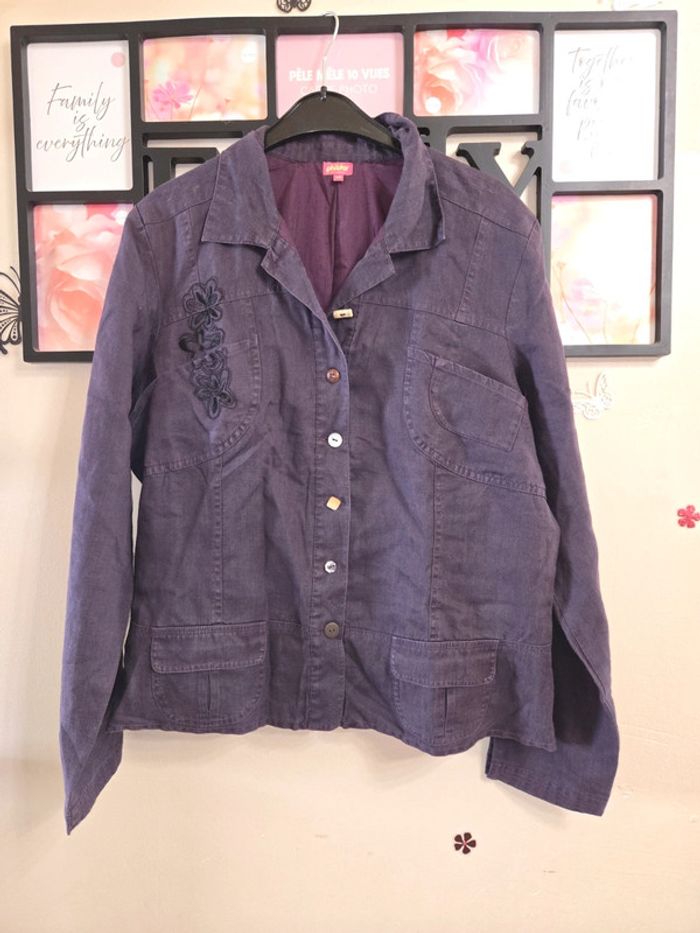 Jolie veste en jeans taille XXXL 46 Phildar