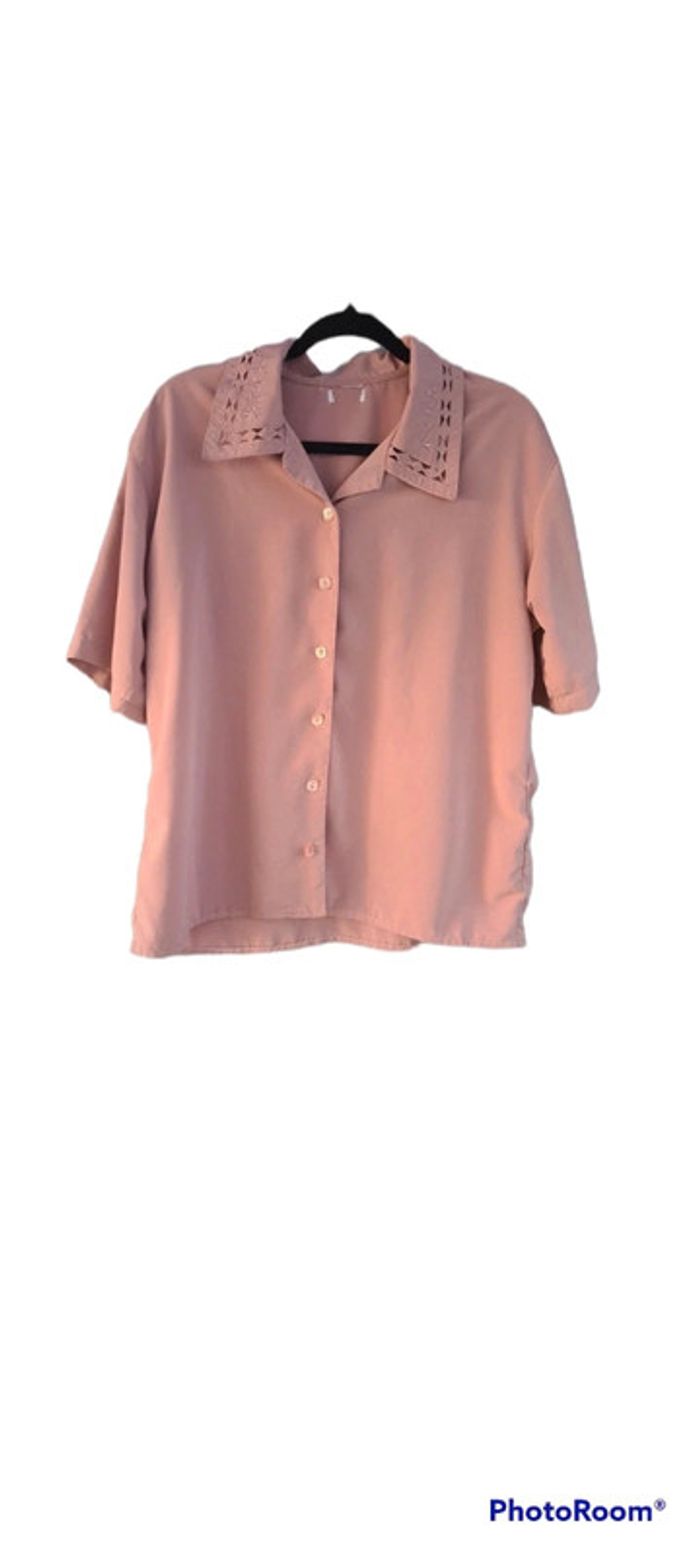 Chemisier rose vintage