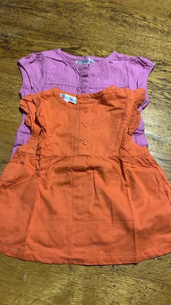 Lot 2 robes courtes marque kitchoun 3 mois