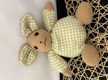 Doudou Souris Ajena Vichy vert