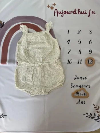 Combi-short bébé fille – H&M – Taille 80