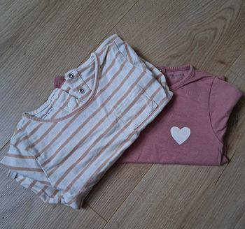Lot 2 tee short manche longue