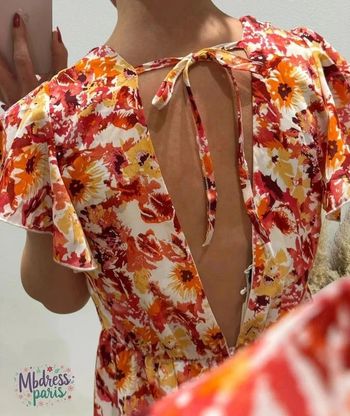 robe femme fleuri midi dos nu 38/40 femme