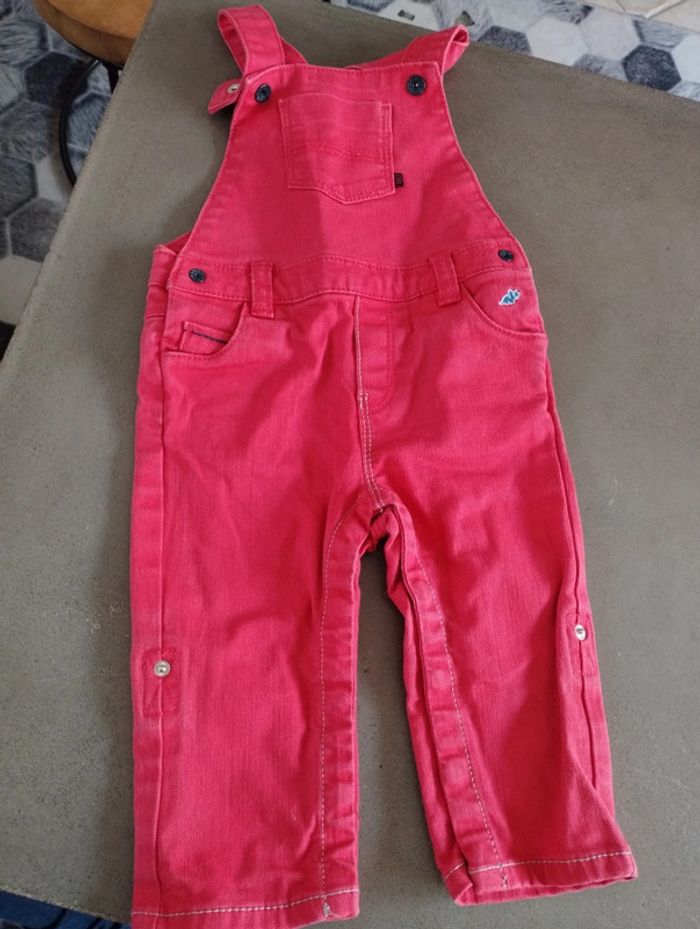 Salopette obaïbi 9 mois rouge