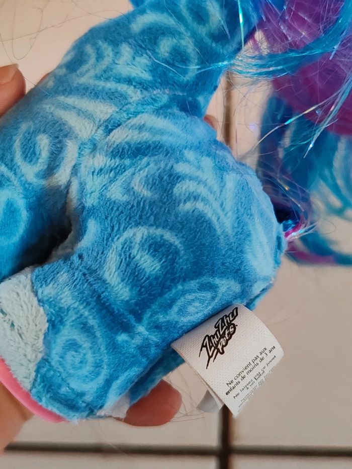 Cheval zhuzhu pets bleu avec crinière violette - photo numéro 7