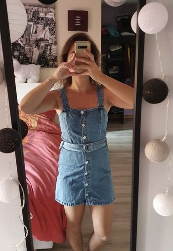 Robe en jean courte