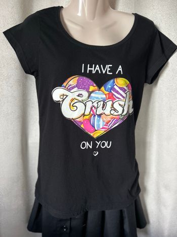 T-shirt noir candy crush size M