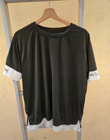 T-shirt noir et blanc  Shein