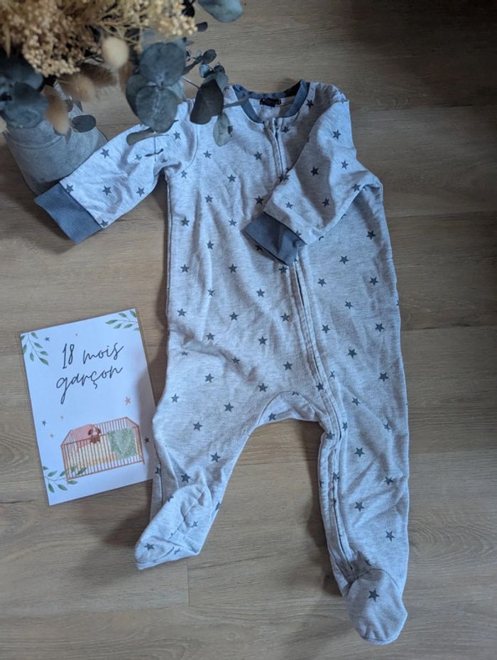 Pyjama coton 1 pièce Kiabi Zip étoiles