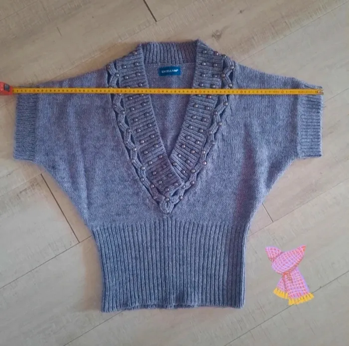 Pull surpull débardeur chaud laine Vintage T unique - photo numéro 4