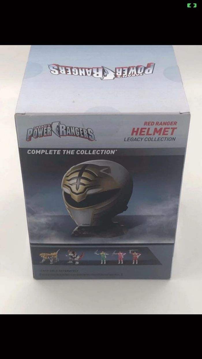 Casque de collection Power Rangers Red Ranger Helmet collection Bandai neuf - photo numéro 3