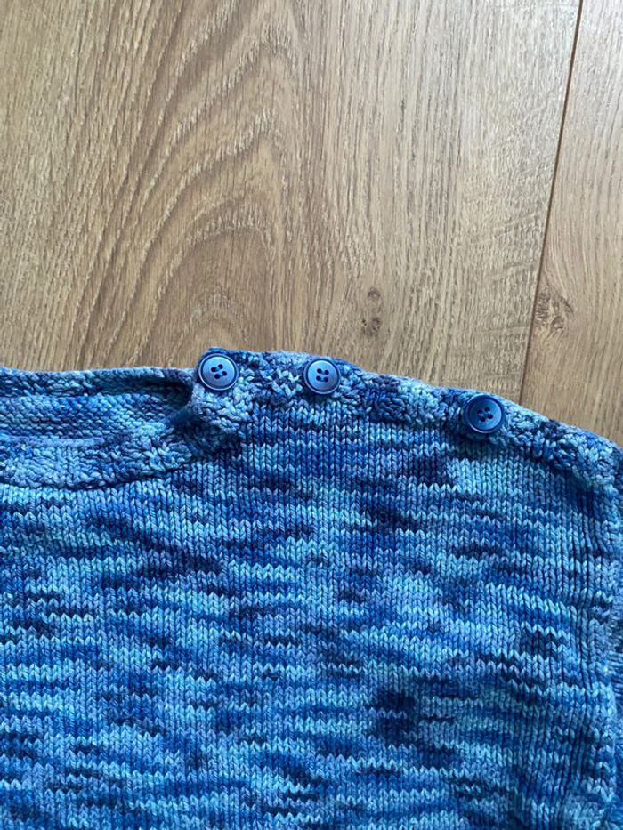 Pull en tricot fait main en coton - photo numéro 2