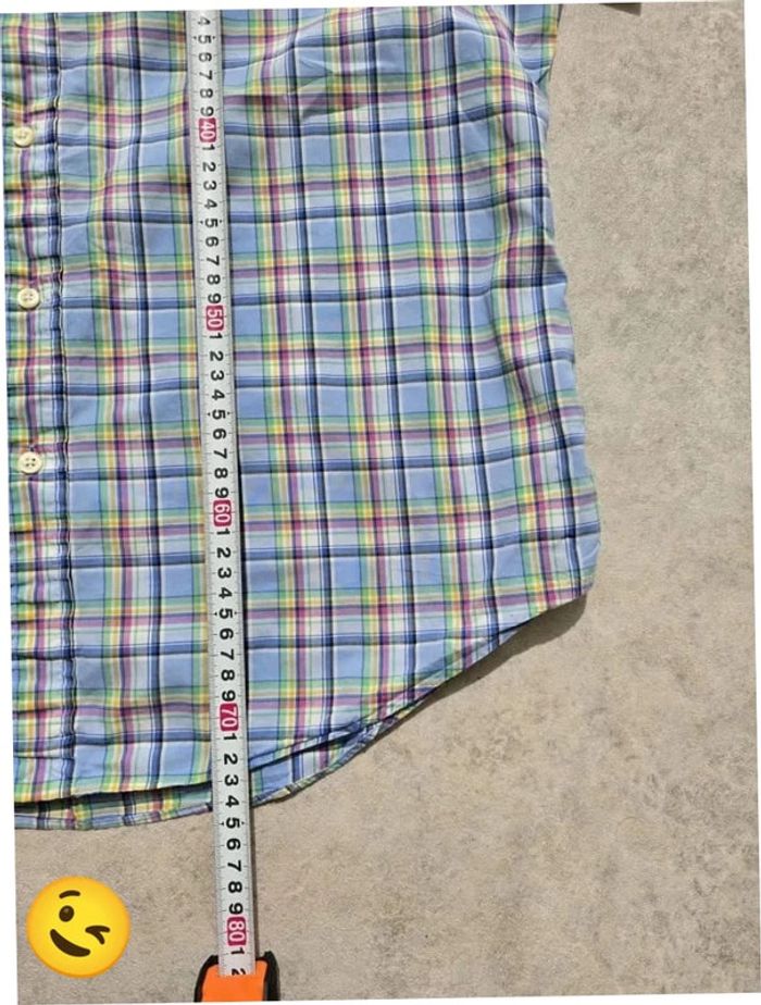 Chemise Ralph Lauren manche longue Taille L bleu rouge jaune Homme Men CHE7 - photo numéro 5