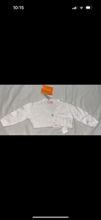 gilet Gocco neuf avec étiquette 0-3 mois