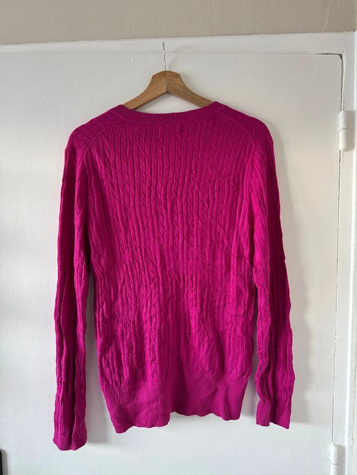 Pull col V femme Tommy Hilfiger fuchsia – Taille XL – Très bon état - photo numéro 6