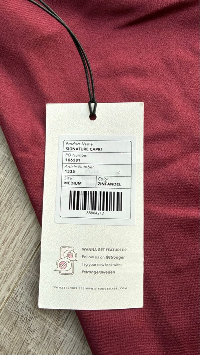 Legging court bordeaux Stronger taille M - photo numéro 7