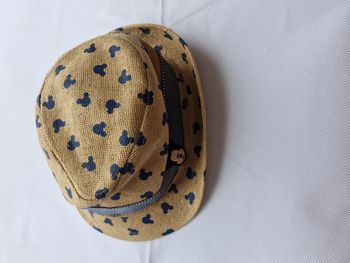 Chapeau paille Mickey Mouse 49/50 Disney Beige têtes de Mickey bleues