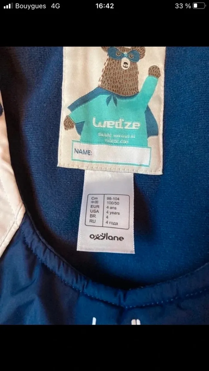 Salopette de ski 4 ans Wedze - photo numéro 3