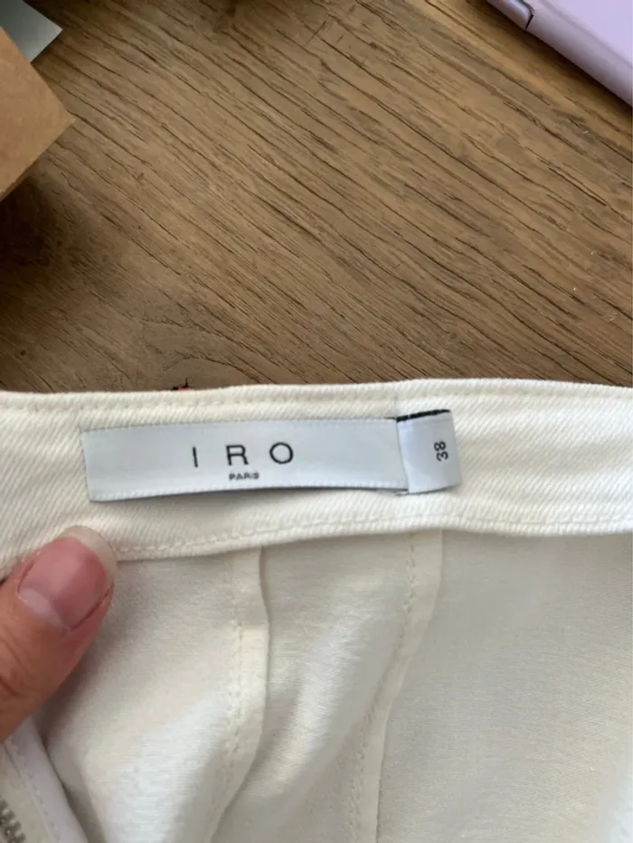 Jupe midi en jean blanche/écru Iro - photo numéro 6