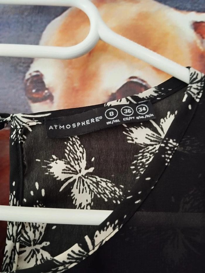 🖤Robe Légère Décolleté Voile & Noeud Atmosphère T34/36🖤 - photo numéro 14
