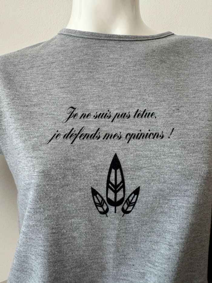 pull gris personnalisé ~ cache cache ~ taille 2 - photo numéro 2