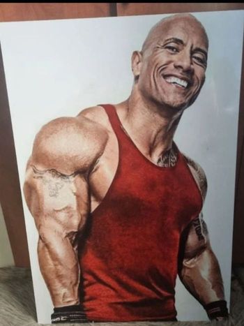 Tableau en aluminium The Rock (Dwayne Johnson)