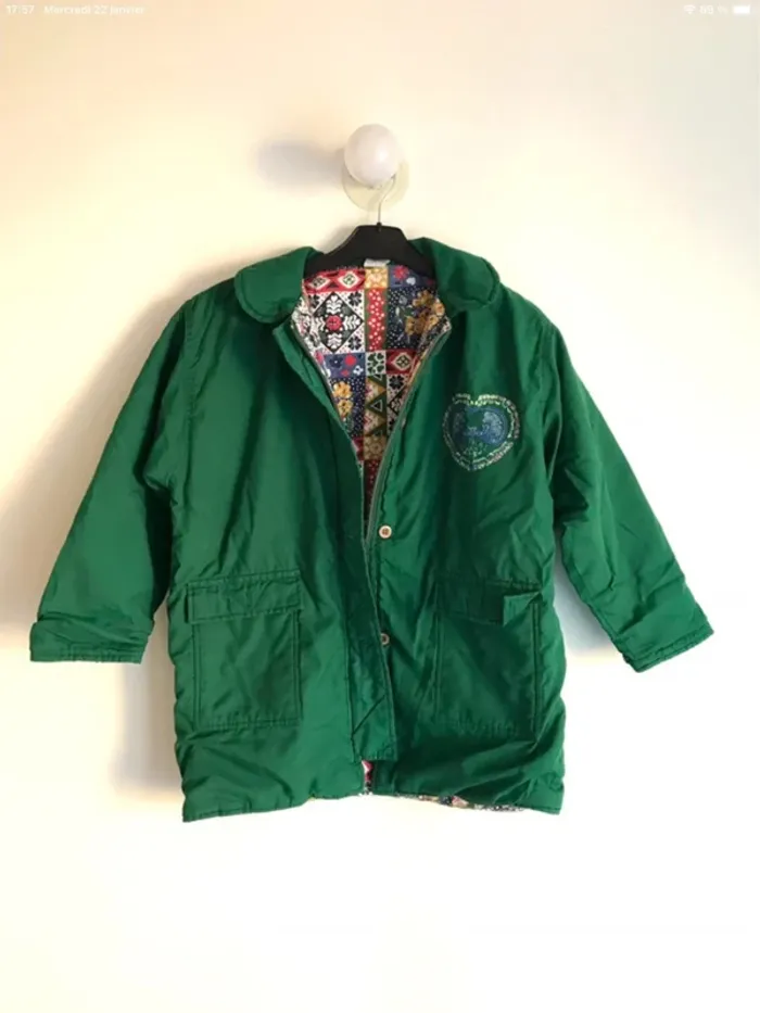 Doudoune verte sapin 8 ans