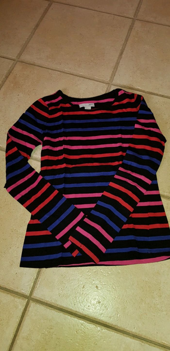 Tee-shirt rayé manches longues fille
