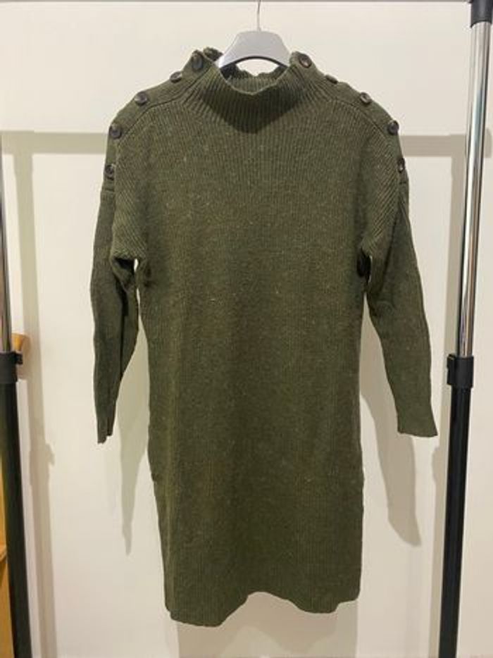 Robe pull, couleur kaki taille unique