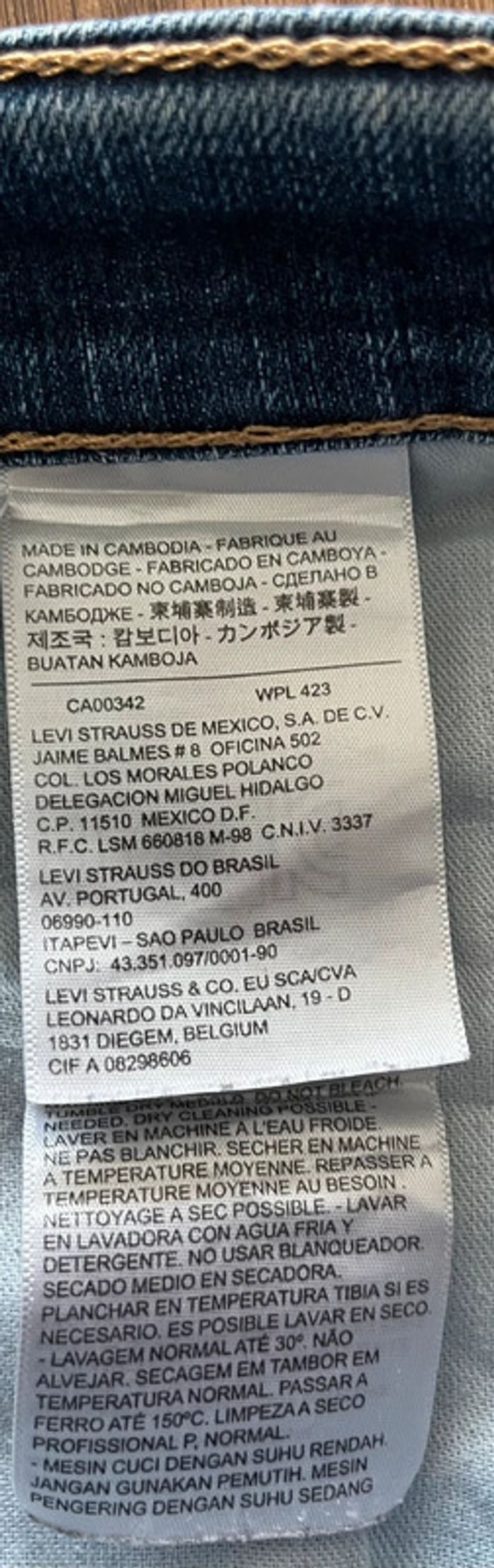 Jean/pantalon bleu Levi's 514 pour homme, taille W 34 L 30 (44 taille française) - photo numéro 8