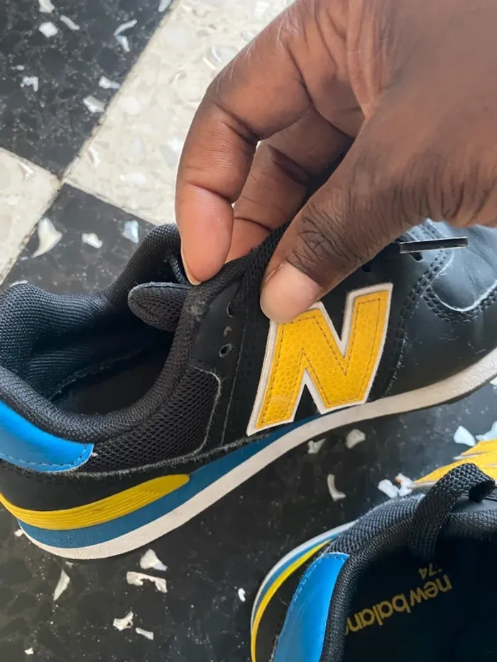 New Balance 574 – Noir / Jaune / Bleu – Taille 36 EU - photo numéro 8